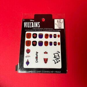 Spirit Halloween / Disney villains evil queen nail stickers and hand tattoos 🖤 